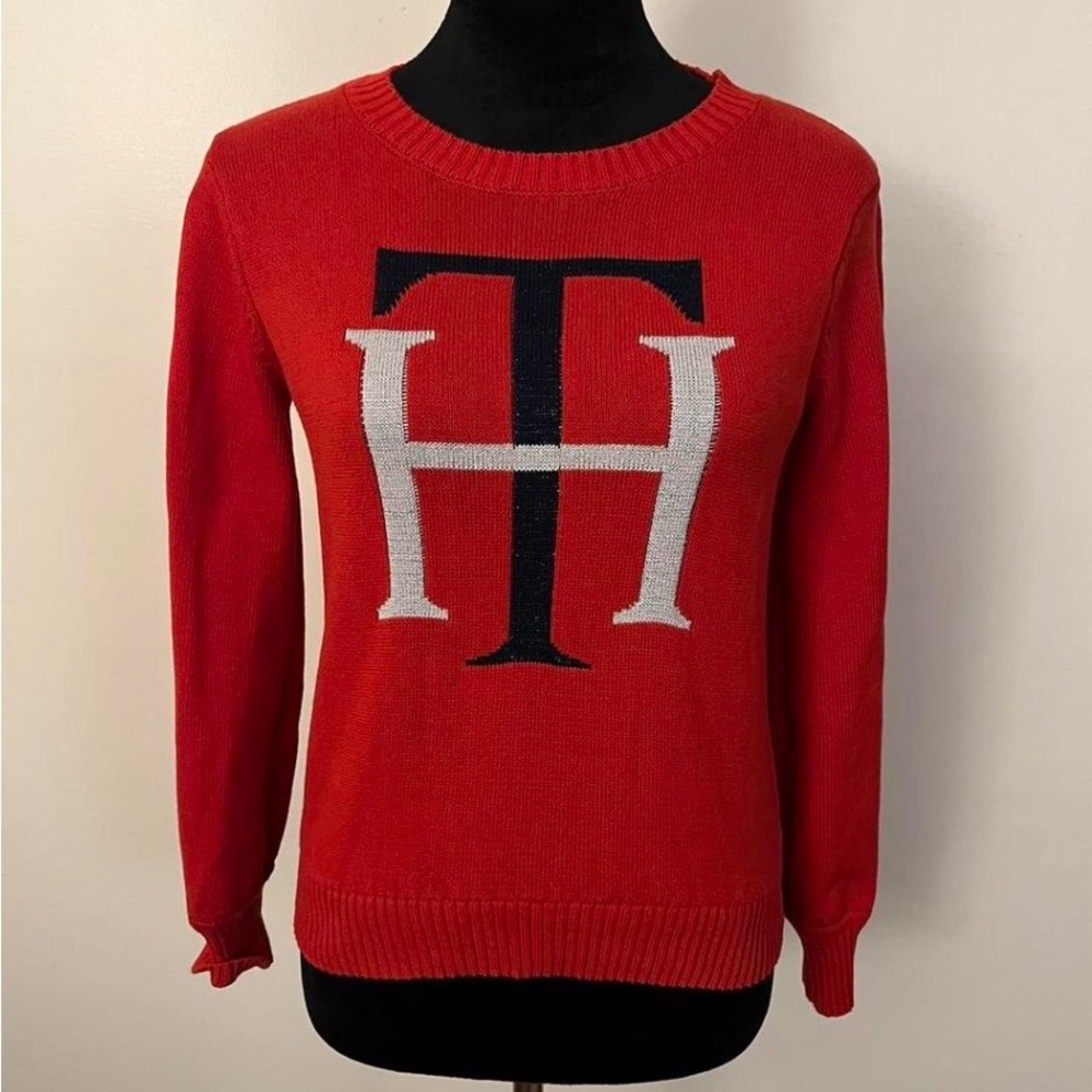 Tommy Hilfiger Red Crew Neck Sweater